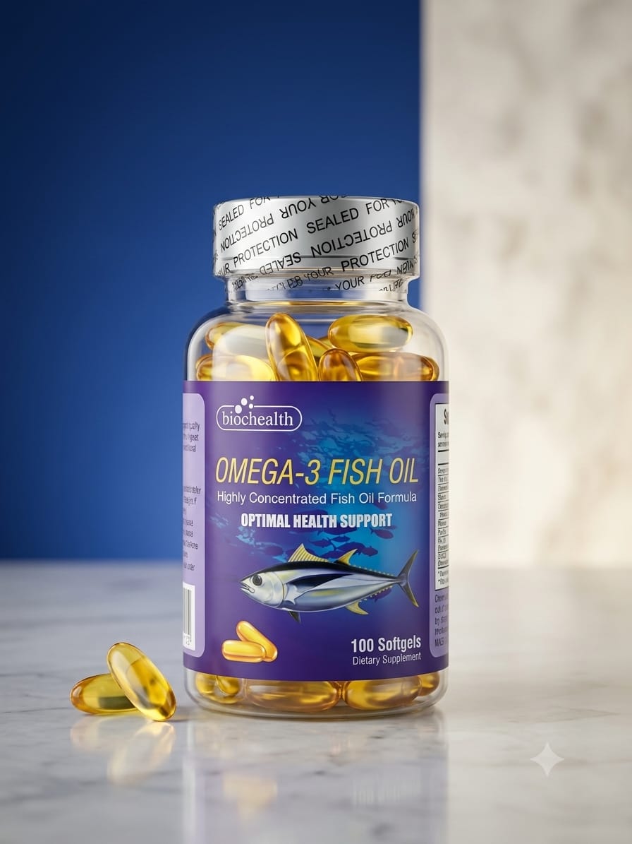 Omega-3 Fish Oil, 100 Softgels